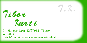 tibor kurti business card